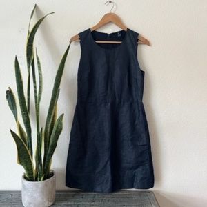 Denim, A-Line, Dress, With Zipper and Pockets, Size 6